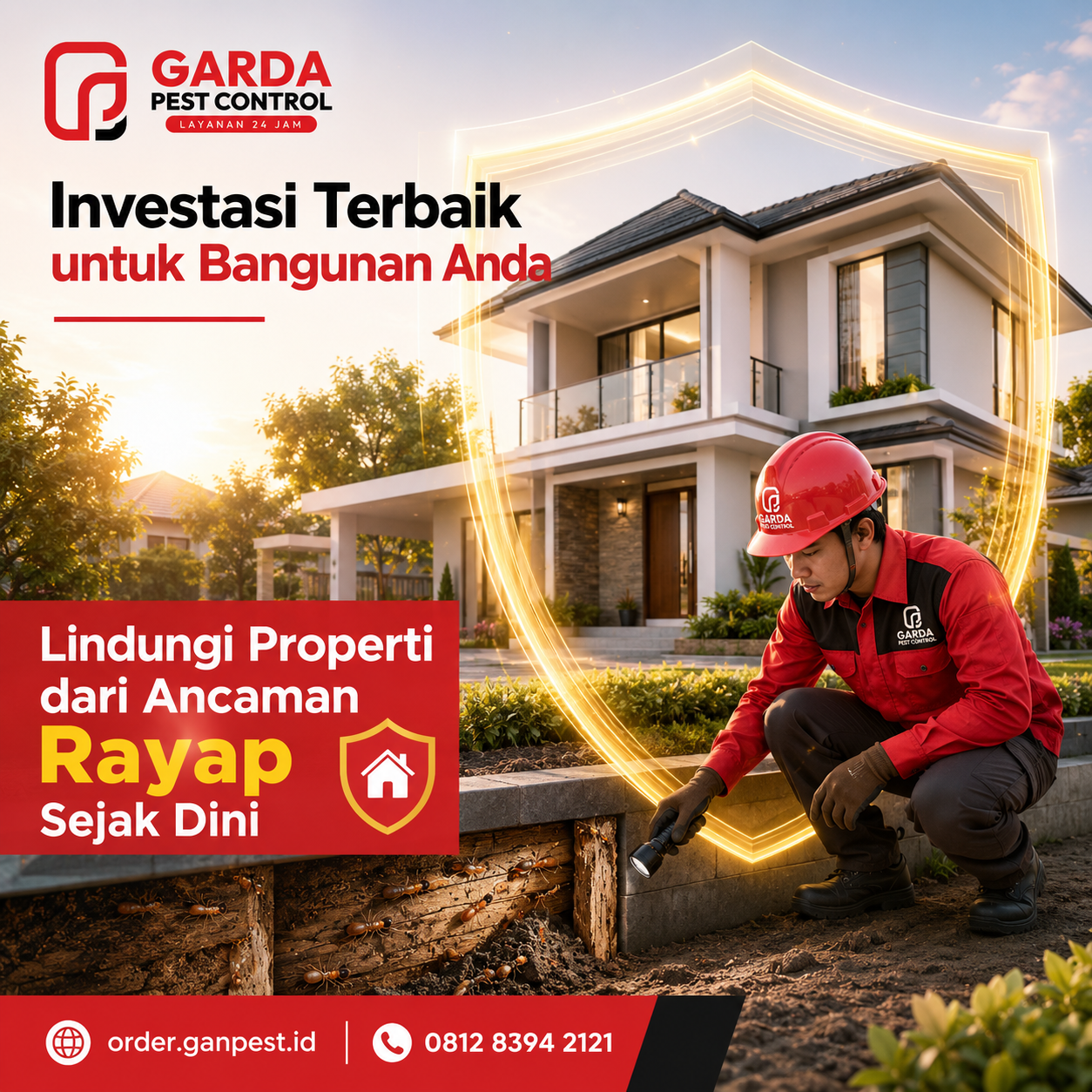 Jasa Suntik Rayap Rumah & Tempat Usaha Layanan Cepat 24 Jam
